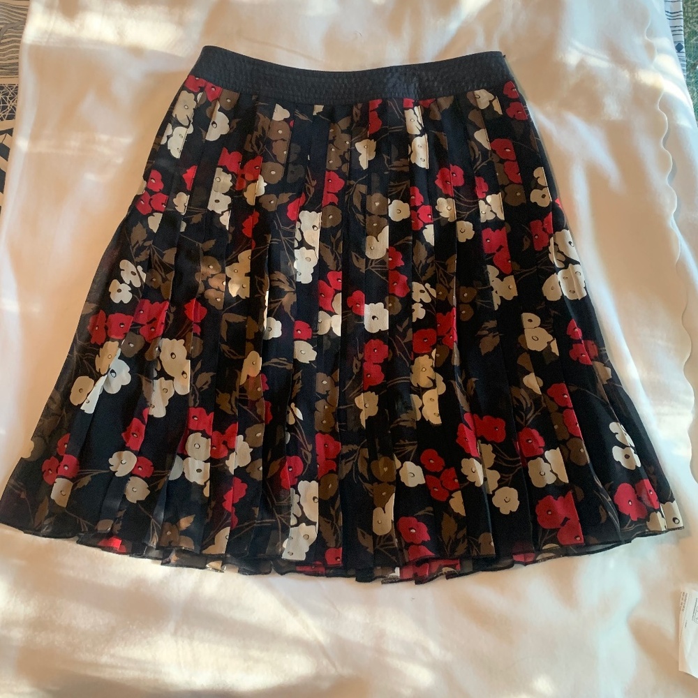 Vintage Nine West Floral Silk Skirt